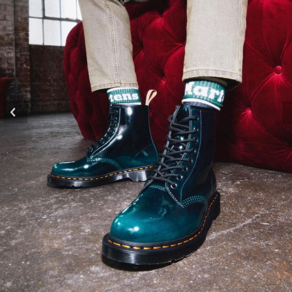 Dr. Marten’s Vegan 1460 Gloss Lace Up Boots. Women’s Size 7. Nearly new.